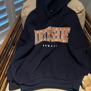 SHEIN Northshore Navy and Orange Hoodie